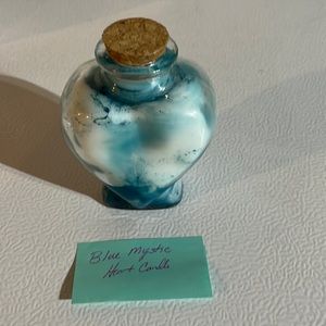 Blue Mystic Heart Candle